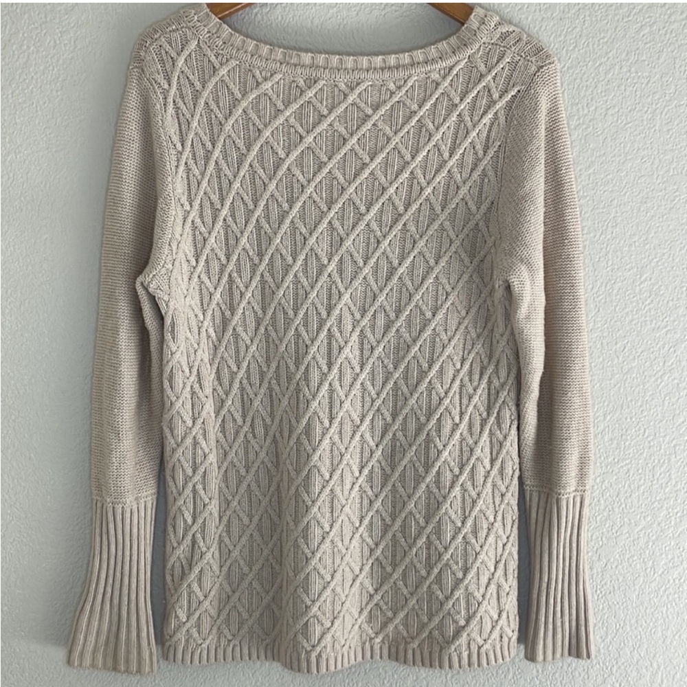 J. Crew Cable Knit Sweater • Cream Beige